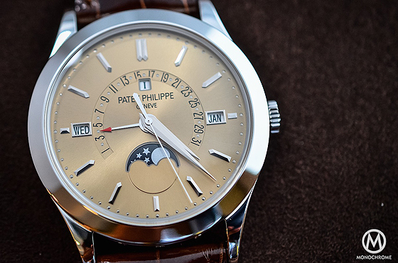 Patek Philippe 5496P-014 Perpetual Calendar Retrograde - dial angle 1